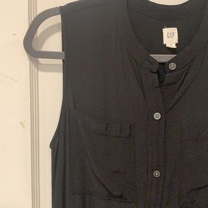 Black sleeveless long casual dress